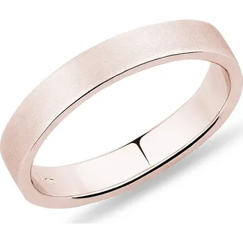 Prsten Pánský snubní prsten z růžového 14k zlata KLENOTA
