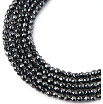 Dětské navlékací korálky Korálky z minerálu Hematit 4 mm broušené