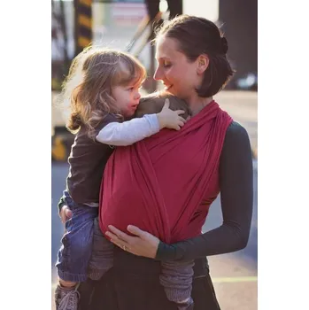 Šátek na nošení dítěte Storchenwiege Leo červený - délka 3,6m
