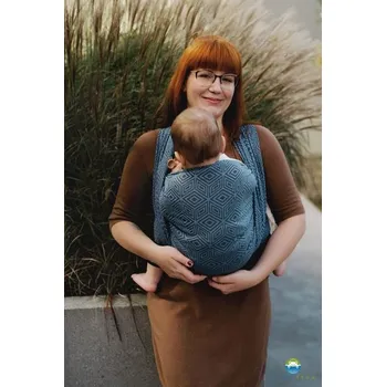 Šátek na nošení dítěte Little Frog šátek - Cloudy Cube - délka 3,7m (vel. 4)