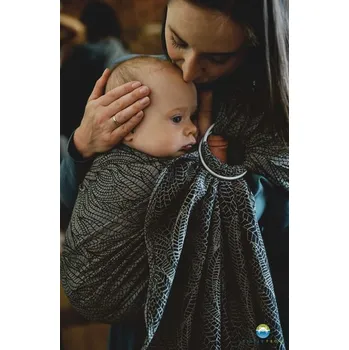 Šátek na nošení dítěte Little Frog ring sling - Night Wildness len - S (1,7 m)