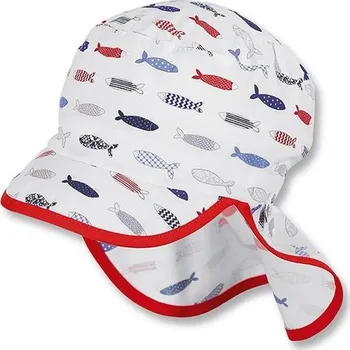 Kšiltovka Sterntaler kšiltovka bílá s rybkami - velikost 47