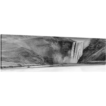 Obraz Dovido Obraz ikonický vodopád na Islandu v černobílém provedení