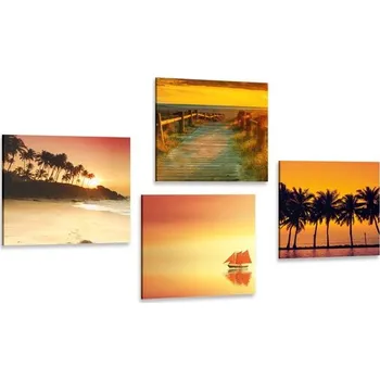 Obraz Dovido Set obrazů krása mořské krajiny