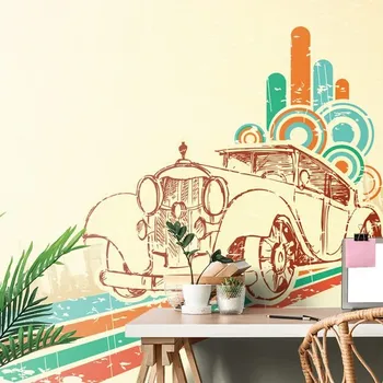 Tapeta Dovido Tapeta auto s vintage pozadím