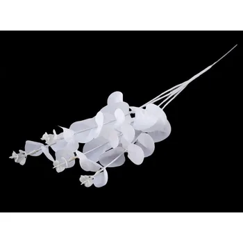 umělá květina Umělý eukalyptus bílý - bílá