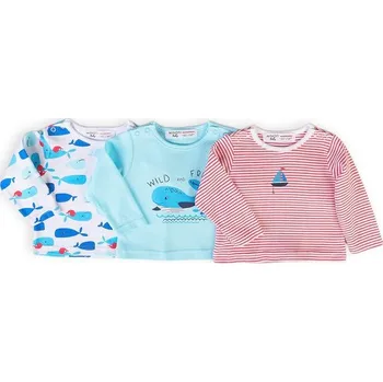 Kojenecké oblečení Tričko kojenecké s dlouhým rukávem 3pack, Minoti, Ship 8, kluk - 56/62 | 0-3m