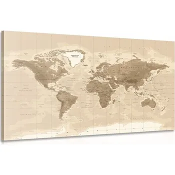 Obraz Dovido Obraz nádherná vintage mapa světa