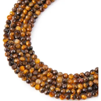 Dětské navlékací korálky Korálky z minerálu Tygří oko 3 mm broušené