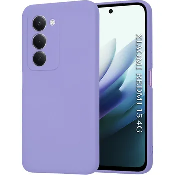 Pouzdro na mobilní telefon Techsuit SoftFlex pro Xiaomi Redmi 15 4G Redmi 15 5G světle fialová