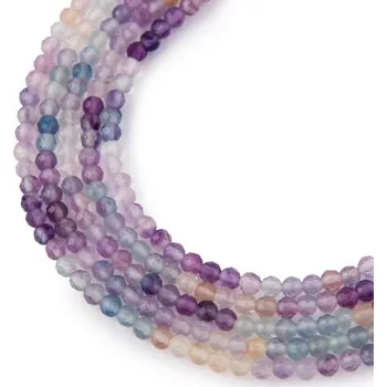 Dětské navlékací korálky Korálky z minerálu Fluorit gradient 3 mm broušené