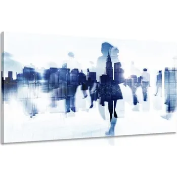 Obraz Dovido Obraz siluety lidí ve velkoměstě
