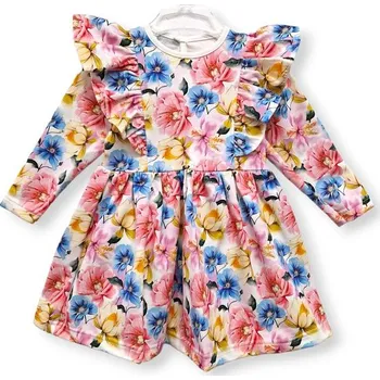 Kojenecké šaty Le Bebe Šaty s volánky Barevné květy - 74