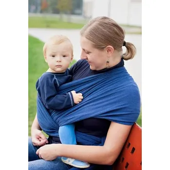 Šátek na nošení dítěte Storchenwiege Leo modrý - délka 4,1m