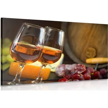 Sklenice Dovido Obraz dvě sklenice růžového vína