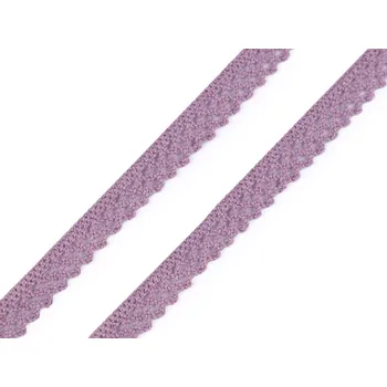 Krajka Bavlněná krajka šíře 12 mm paličkovaná návin 5 metrů - 4 levandulová