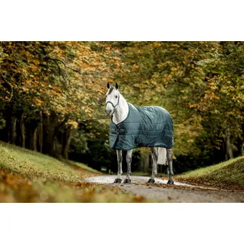 Deka pro koně Deka stájová Amigo Ripstop Insulator, 50 g, dynasty green/navy & silver 155 cm