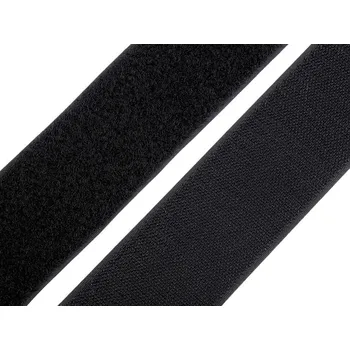 Zip Suchý zip háček + plyš šíře 50 mm metráž - černá