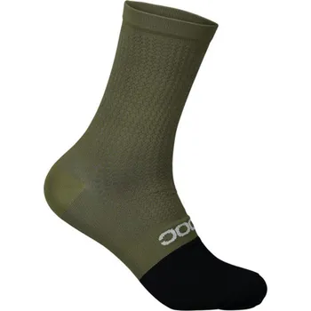 Dámské ponožky cyklo ponožky POC Flair Sock Mid Epidote Green/Uranium Black - S