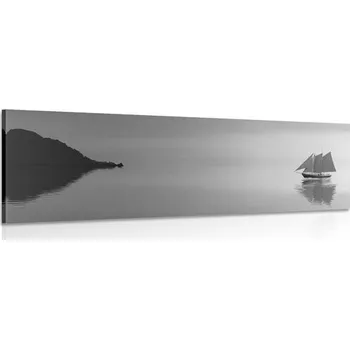 Obraz Dovido Obraz plachetnice v černobílém provedení