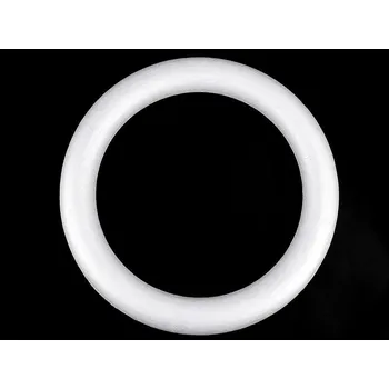 Vánoční dekorace Věnec Ø35 cm polystyren - bílá