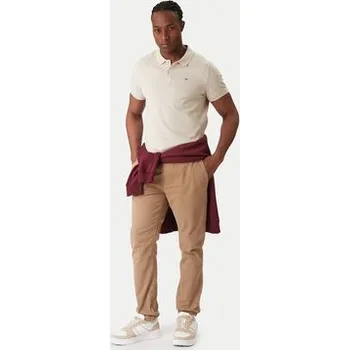 Pánská košile Tommy Jeans Polokošile DM0DM20676 Béžová Slim Fit S