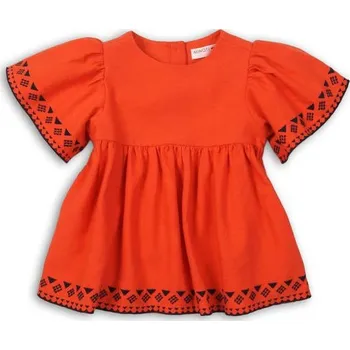 Tunika dívčí bavlněná, Minoti, Kenya 2, oranžová - 80/86 | 12-18m