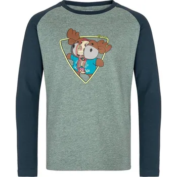 Chlapecké tričko Chlapecké tričko s dlouhým rukávem KILPI SONIER-JB Tmavě zelená - 86