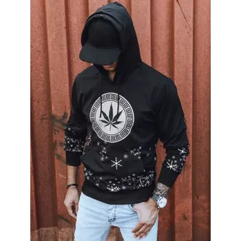 Pánská mikina Buďchlap Černá trendy mikina s kapucí