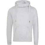 Just Hoods Mikina s překříženým límcem - Šedý melír | M