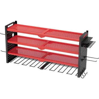 Vevor Stěnový organizér nářadí 4 vrstvy 8 držáků na vrtačky, boční panely