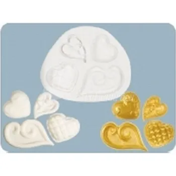 Formička Silikonová formička Fancy Hearts (Zdobená srdíčka) (Silikonová formička) - FPC Sugarcraft