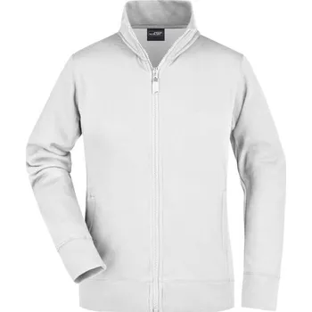 Dámská mikina James & Nicholson (Daiber) Dámská jednobarevná mikina JN052 - Bílá | L