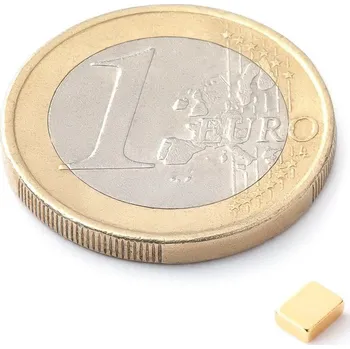 Dekorativní magnet Kvádrový magnet pozlacený KV-04-03-1.3-Z 10 kusů