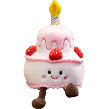 plyšák PlushThis Narozeninový jahodový dort 24cm