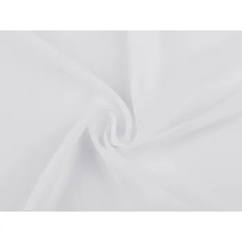 Šifon hladký METRÁŽ - 1 bílá