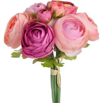 umělá květina Ranunculus pryskyřník svazek - MIX růžová
