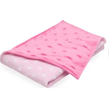 Dětská deka Scamp deka minky-oboustranná (Pink Rosa Stars)