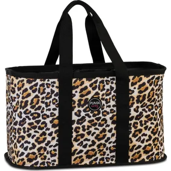 Nákupní taška Fabrizio Skládací nákupní košík 10514-1200 hnědý leopardí vzor