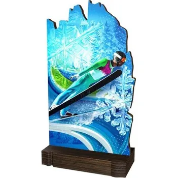 Poháry Bauer Dřevěná plaketa WPLAW02M04 | Skoky na lyžích