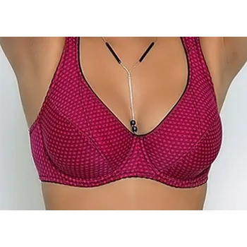 Podprsenka Nevyztužená podprsenka Eliza sportovní červená - červená s černou - 80 D