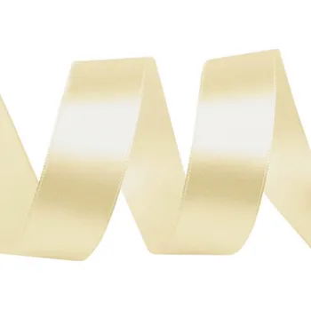 Stuha Atlasová stuha svazky po 5 m šíře 20 mm balení 5 metrů - 02 vanilková