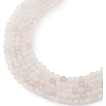 Dětské navlékací korálky Korálky z minerálu Jadeit bílý 2 mm broušené