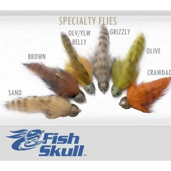 Umělá nástraha Streamer Fish-Skull Skulpin Bunny Olive #8