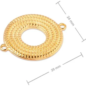 Dveřní kování Manumi spojovací díl kroužek 29x24 mm pozlacený