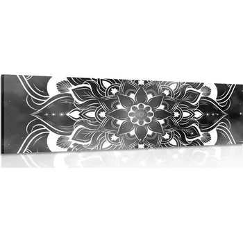 Obraz Dovido Obraz moderní Mandala s orientálním vzorem v černobílém provedení