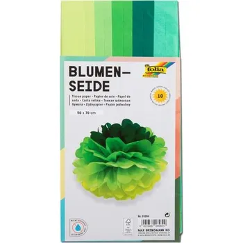 kreativní sada Sada hedvábných papírů 10 listů odstíny zelené
