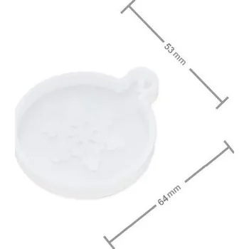 Forma na odlévání Manumi Silikonová forma na odlévání kreativní hmoty vánoční baňka 64x53x8mm