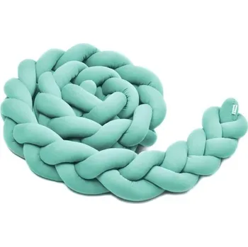 Příslušenství pro dětskou postel a kolébku T-Tomi Pletený mantinel 220 cm - mint