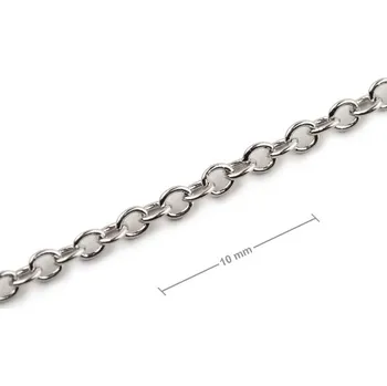 Řetízek Bižuterní řetízek v metráži s 2 mm okem v barvě platiny